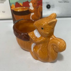 NWT adorable squirrel and acorn planter